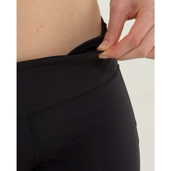 Lululemon Run Mod Moves Crop Mid Rise Leggings in Black Women's Size 2 - Picture 4 of 12